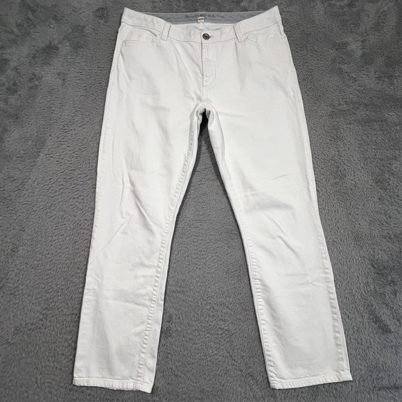 Banana Republic Skinny Crop Jeans Women's‎ 32L 36x30 White Straight Leg - Picture 1 of 12